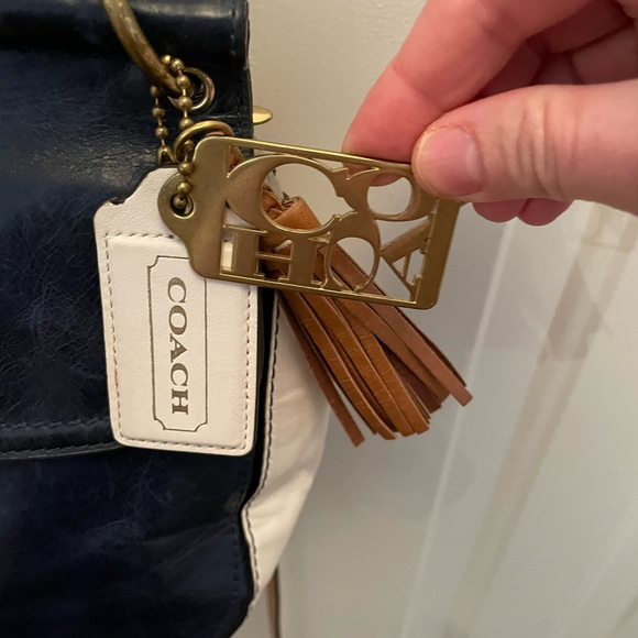 Coach Willis navy and white crossbody - Picture 3 of 5